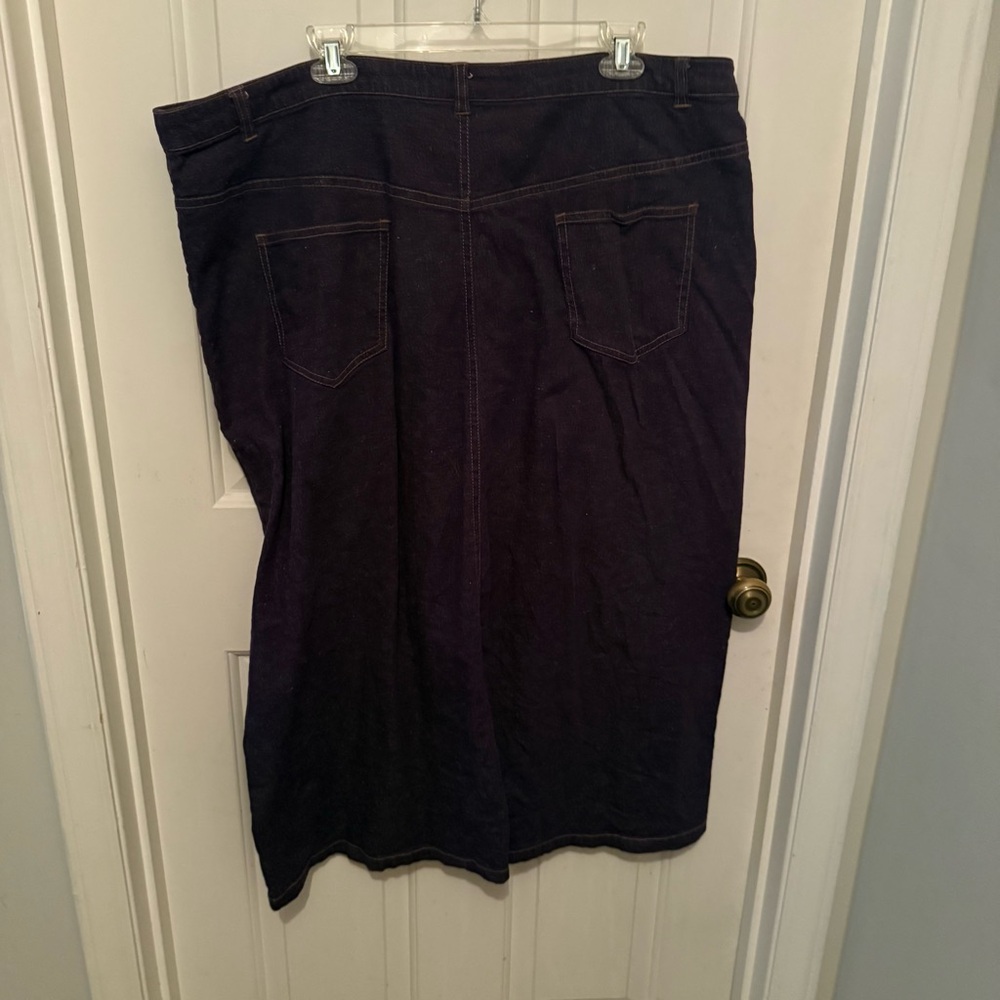 Vintage Y2K Denim 24/7 Purple Denim Jacket & Skirt Set Size 24W - Picture 8 of 9